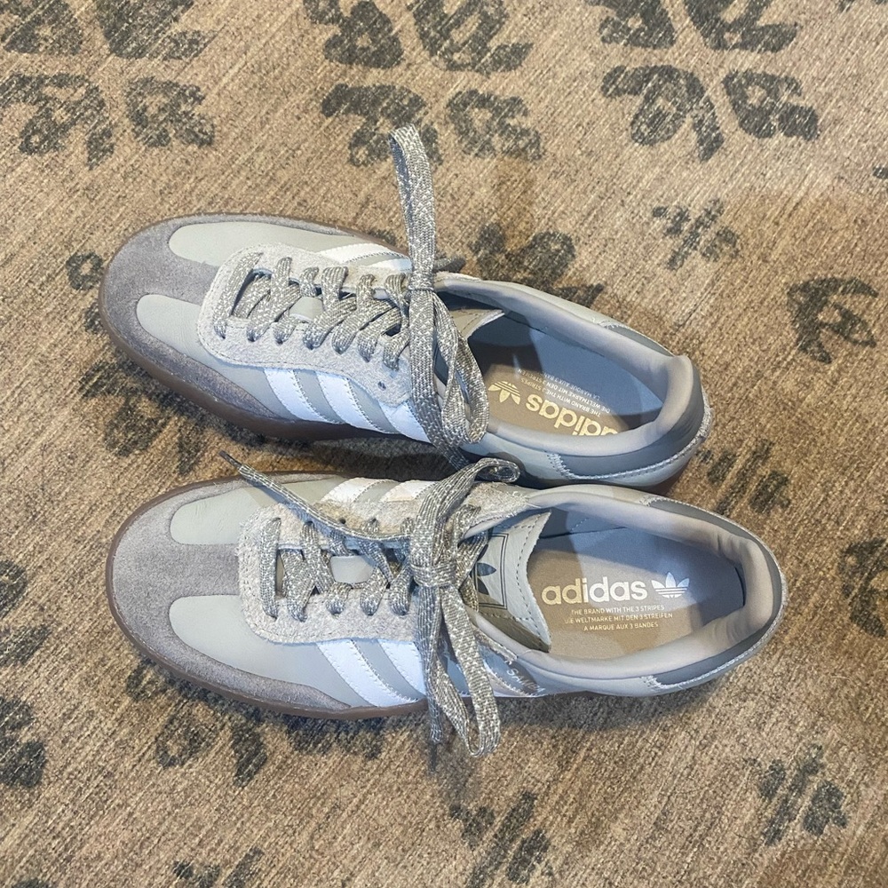 Adidas Gray and White Samba Sneakers NIB - Picture 2 of 7